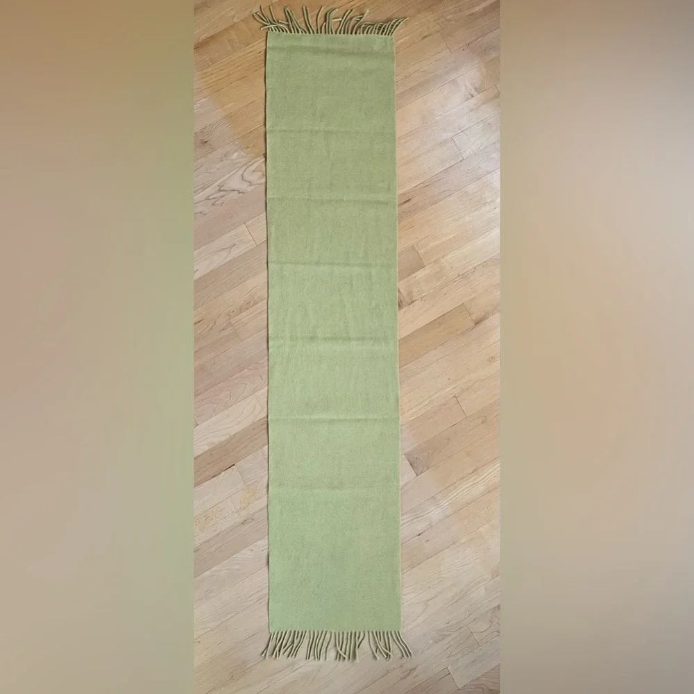 🐑Soft Cashmere Wool Blend Dry Yellow Fringe Vintage Begg of Ayr Scotland Scarf